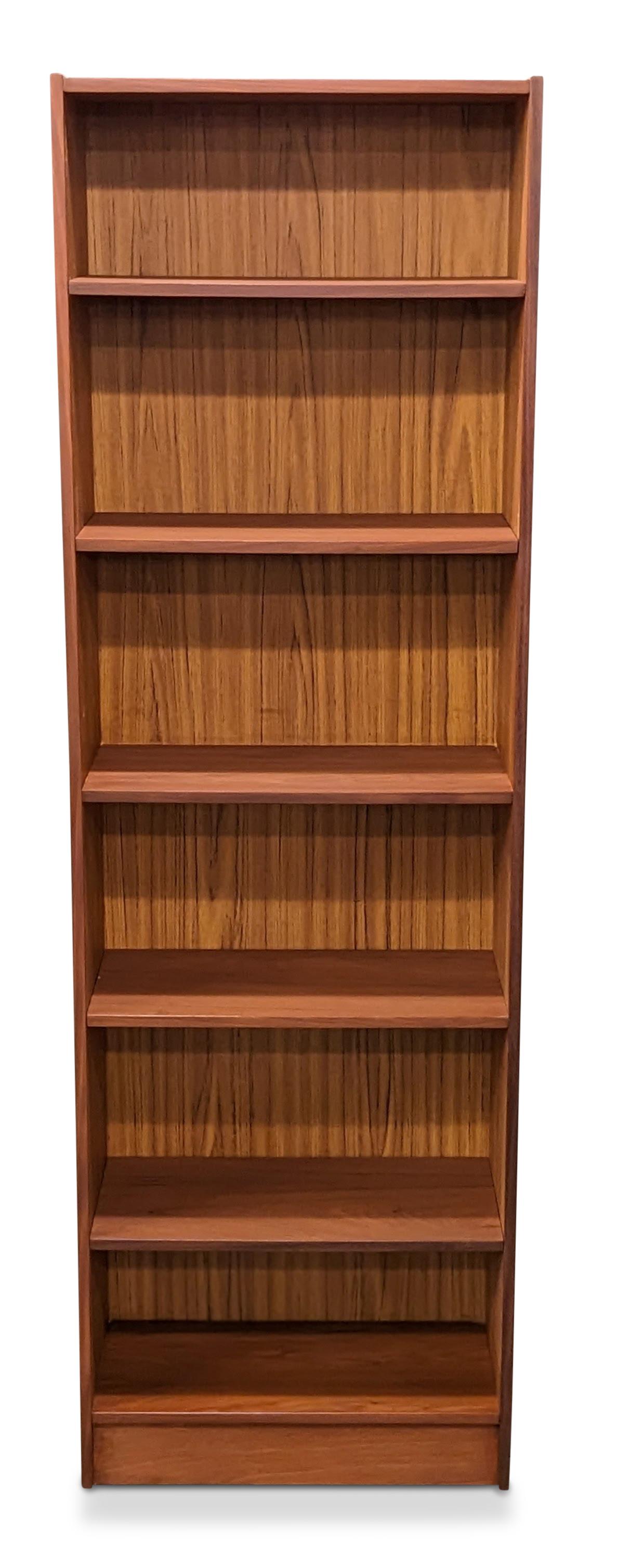 Vintage Danish Narrow Tall Teak Bookcase - 112270 In Good Condition In Brooklyn, NY
