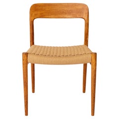 Chaise vintage danoise Niels Moller No. 75 - 1950s Oak, Mid-Century Modern Design
