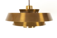 Vintage Danish "Nova" Brass Pendant by Jo Hammerborg for Fog & Mørup, 1960s