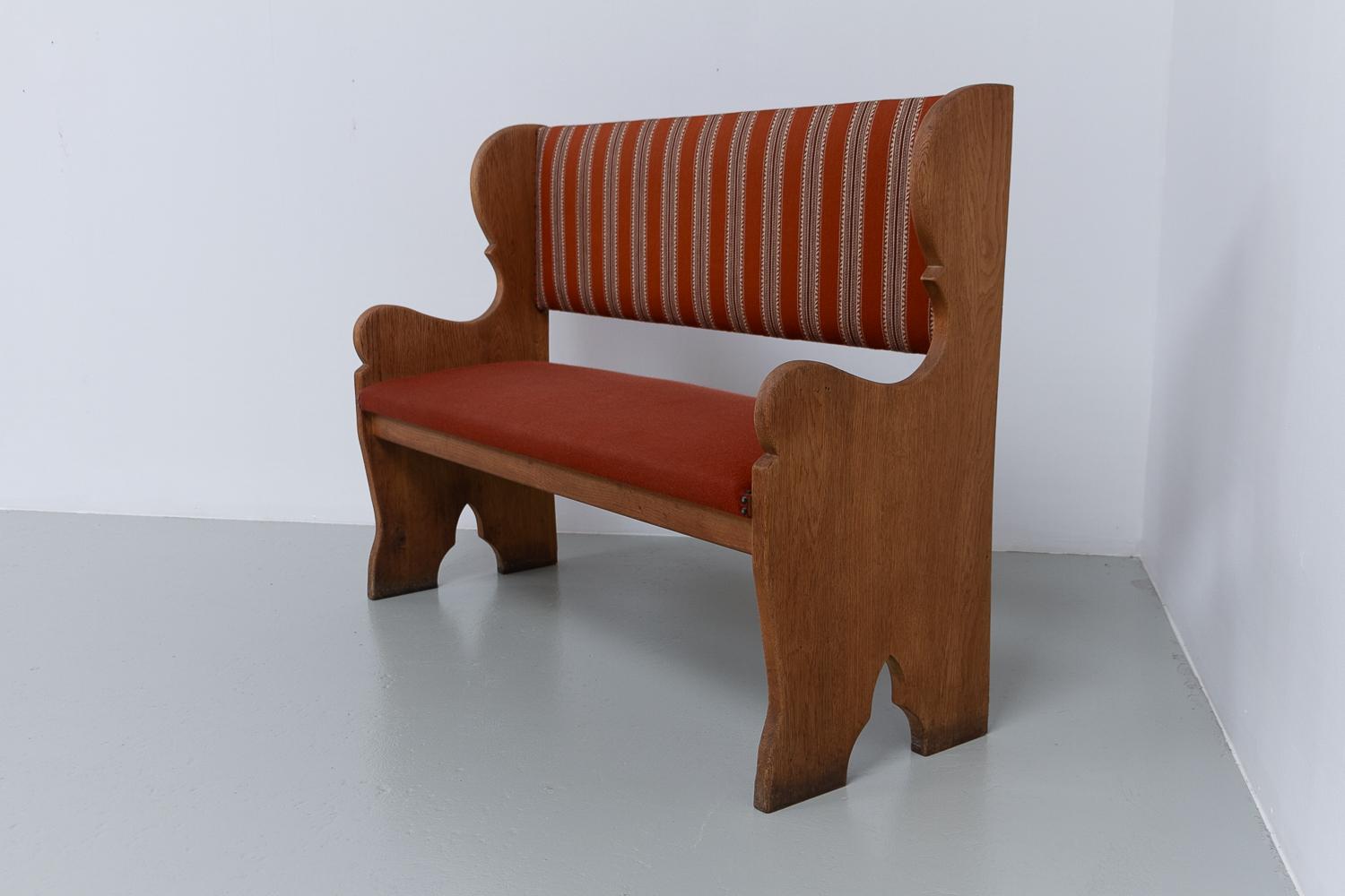 Vintage Danish Oak Bench, 1960s. For Sale 5