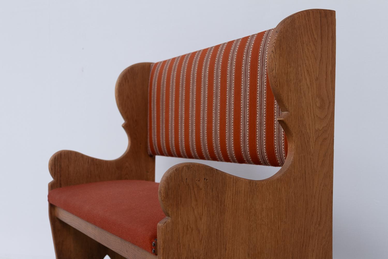 Vintage Danish Oak Bench, 1960s. For Sale 6