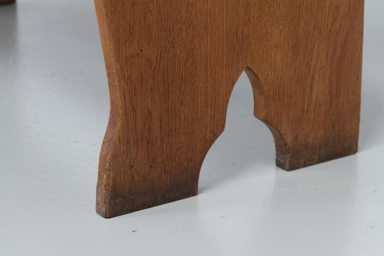 Vintage Danish Oak Bench, 1960s. For Sale 11
