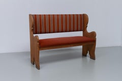 Banco danés vintage de roble, años 60.