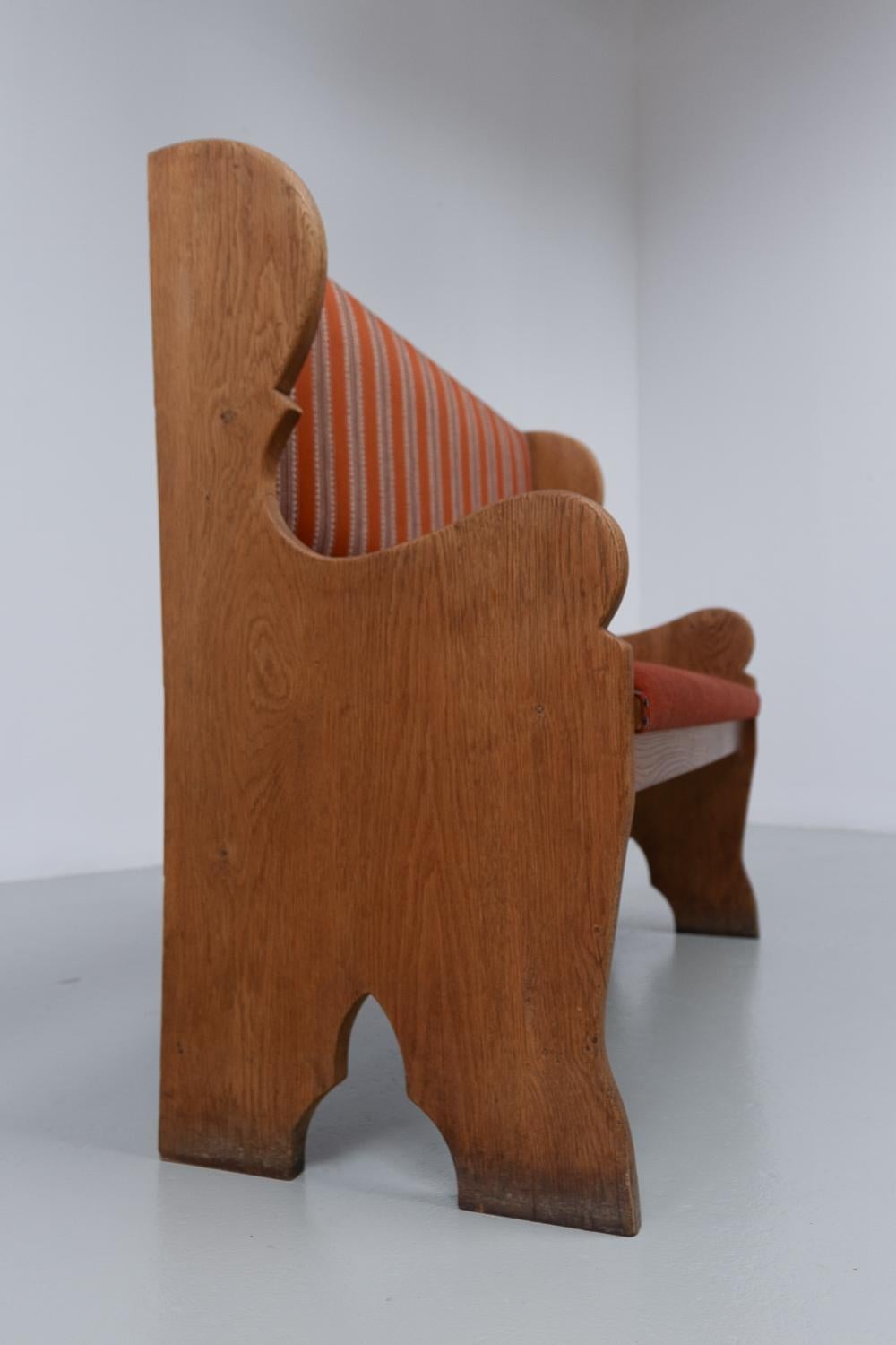 Vintage Danish Oak Bench, 1960s. For Sale 14