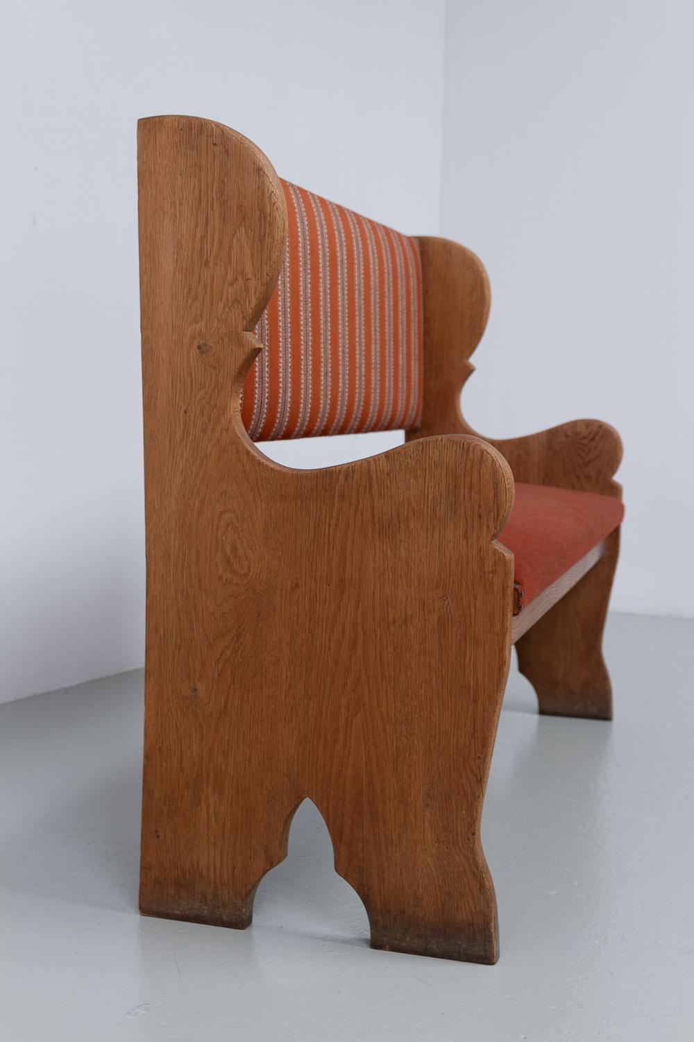 Vintage Danish Oak Bench, 1960s. For Sale 1