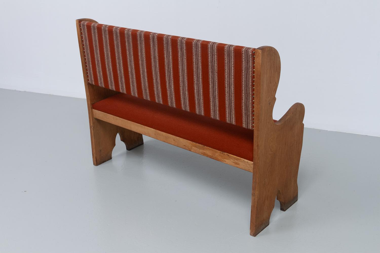 Vintage Danish Oak Bench, 1960s. For Sale 3