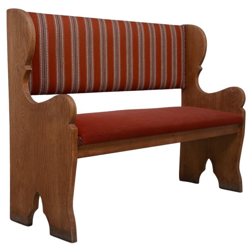 Vintage Danish Oak Bench, 1960s.