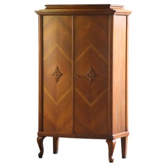 Vintage Danish Oak Closet Linen Wardrobe 1940s Cabinet