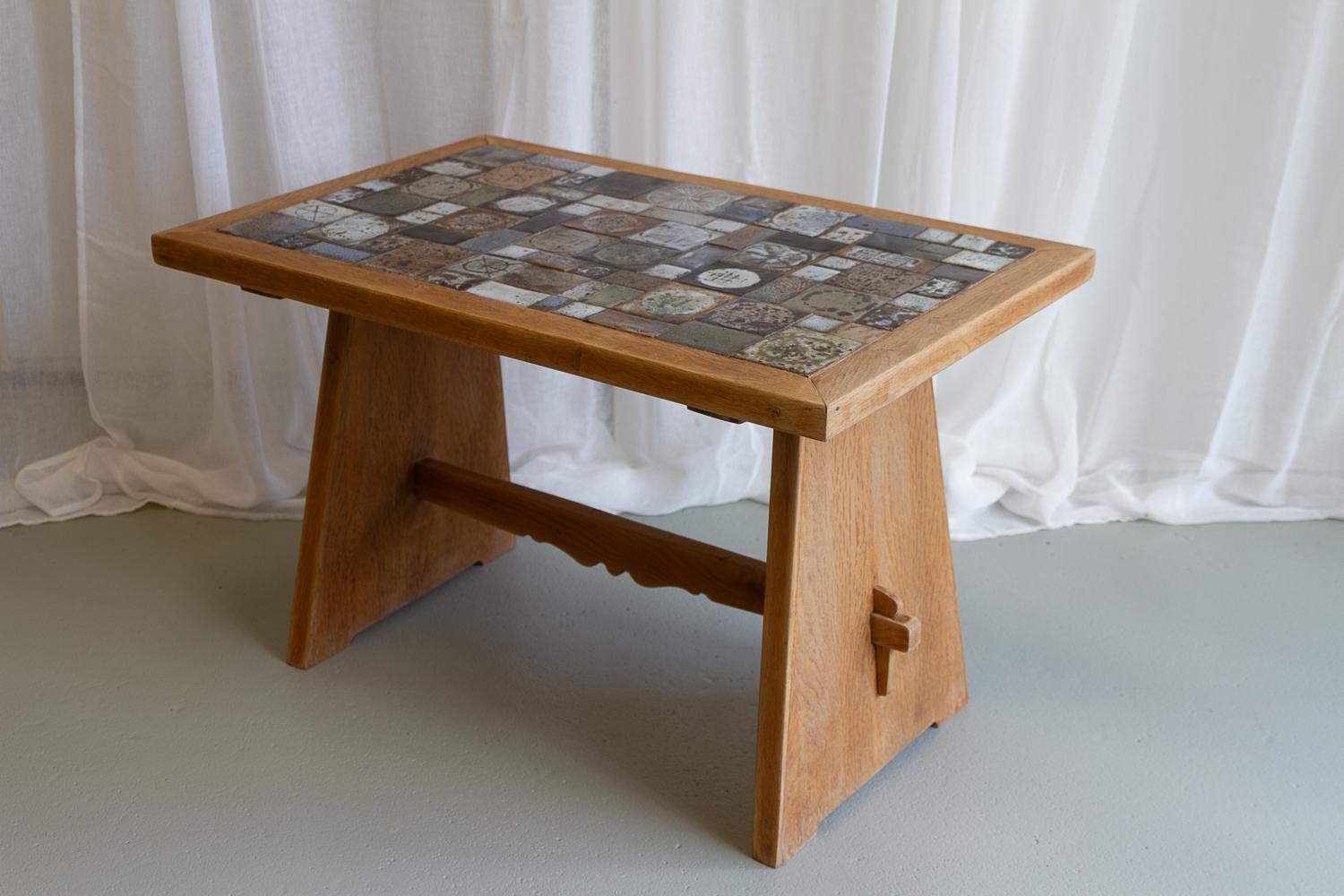 Vintage Danish Oak Coffee Table Attributed to Tue Poulsen, 1960s. For Sale 2