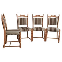 Vintage Danish Oak Dining Chairs attributed to Henning Kjærnulf, 1960s