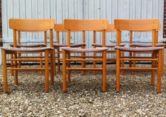 Vintage Danish Oak Dining Chairs in the Manner of Borge Mogensen J39, 1970s
