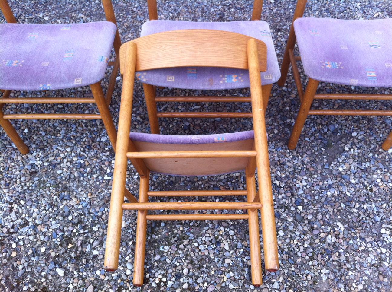 Vintage Danish Oak Dining Chairs in the Manner of Borge Mogensen J39, 1970s In Good Condition For Sale In Esbjerg, DK