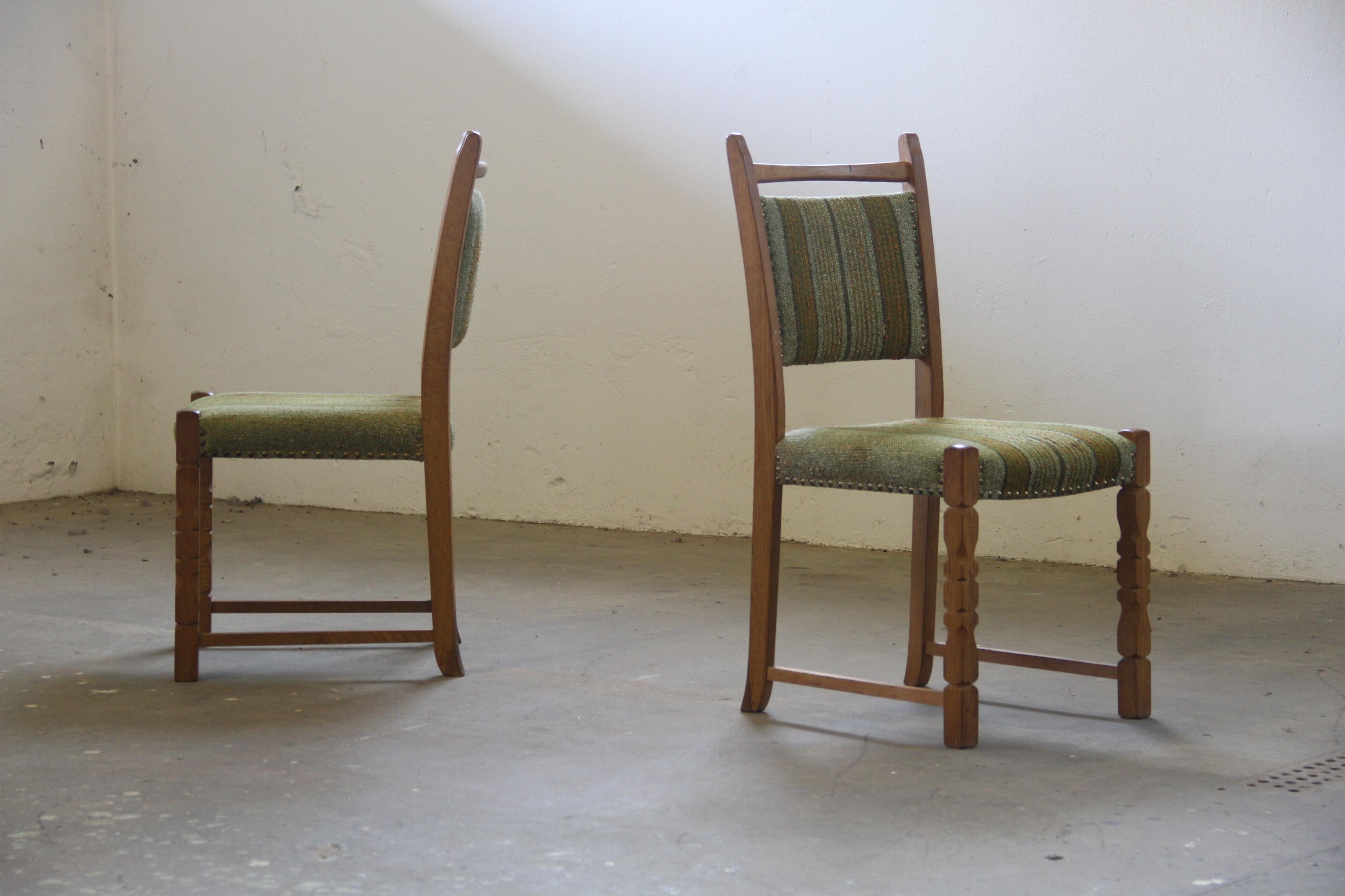 Sedie da pranzo danesi d'epoca in Oak, stile Henning Kjærnulf, anni '60, Set di 6 in vendita 6