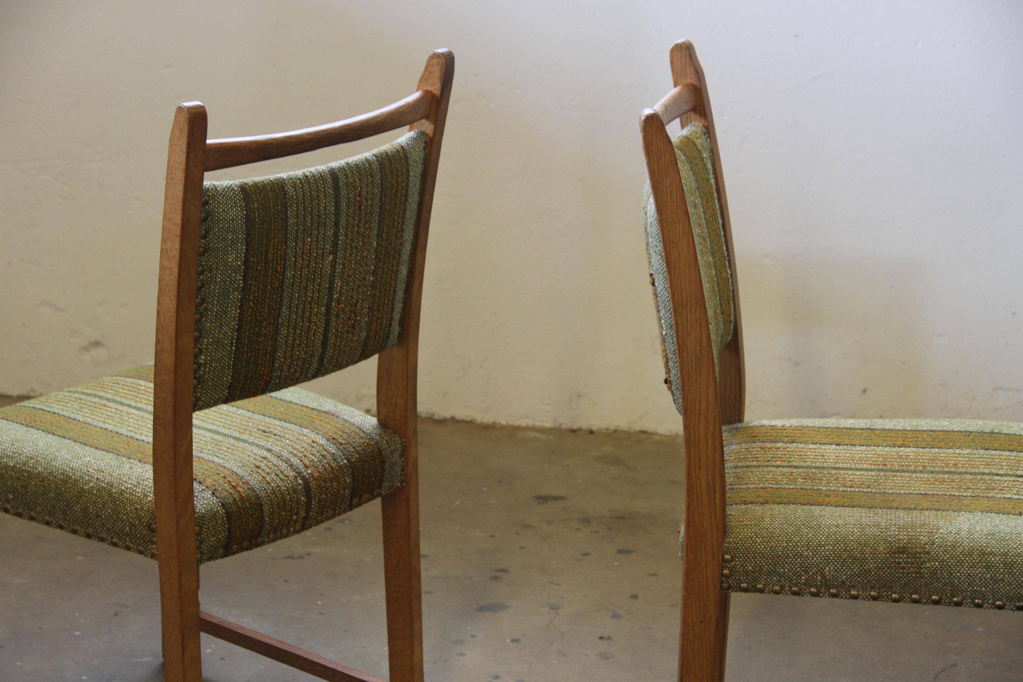 Sedie da pranzo danesi d'epoca in Oak, stile Henning Kjærnulf, anni '60, Set di 6 in vendita 7