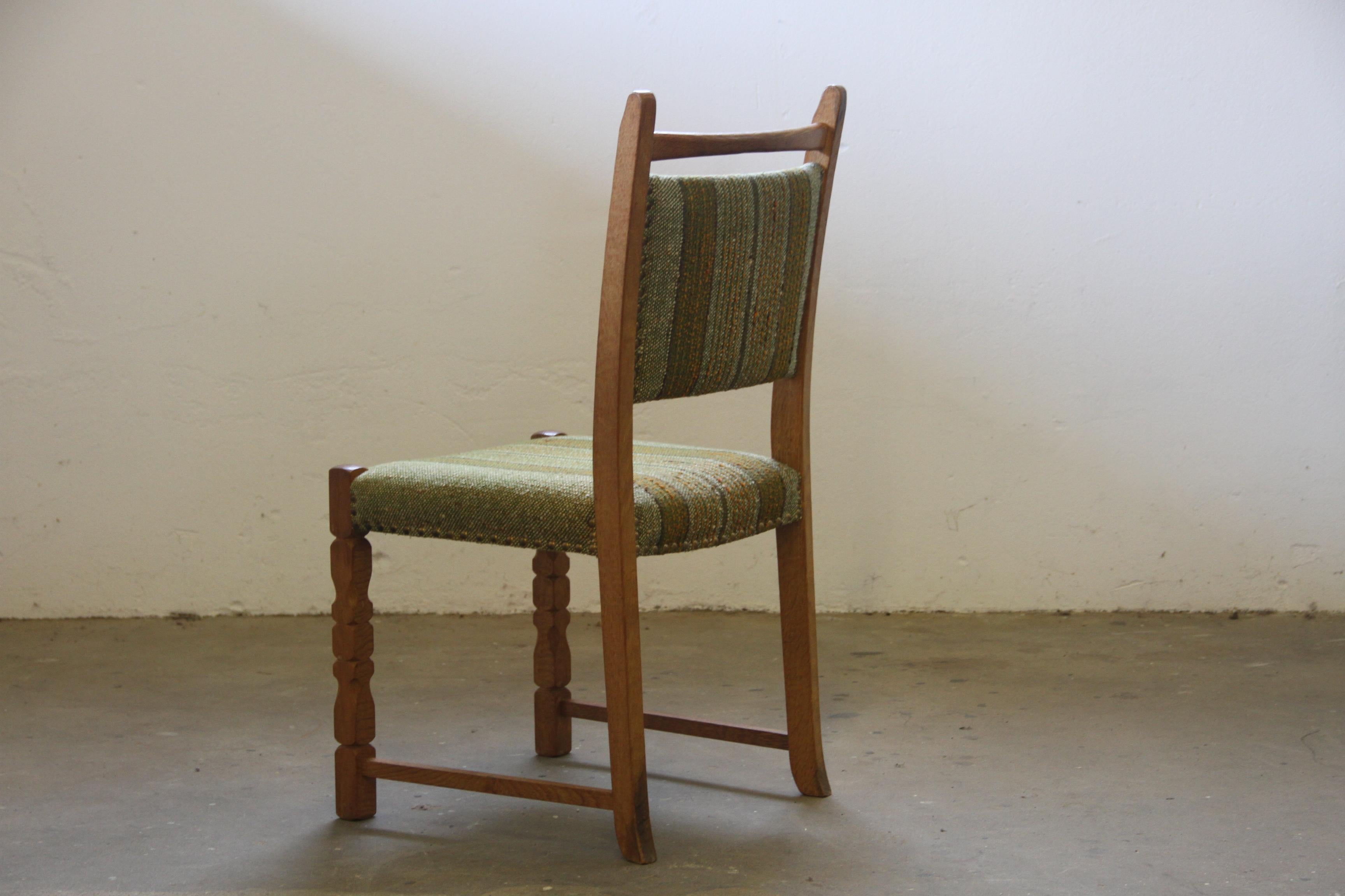 Sedie da pranzo danesi d'epoca in Oak, stile Henning Kjærnulf, anni '60, Set di 6 in vendita 10