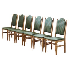 Vintage Danish Oak Dining Chairs, style of Henning Kjærnulf, 1960s, Set of 6