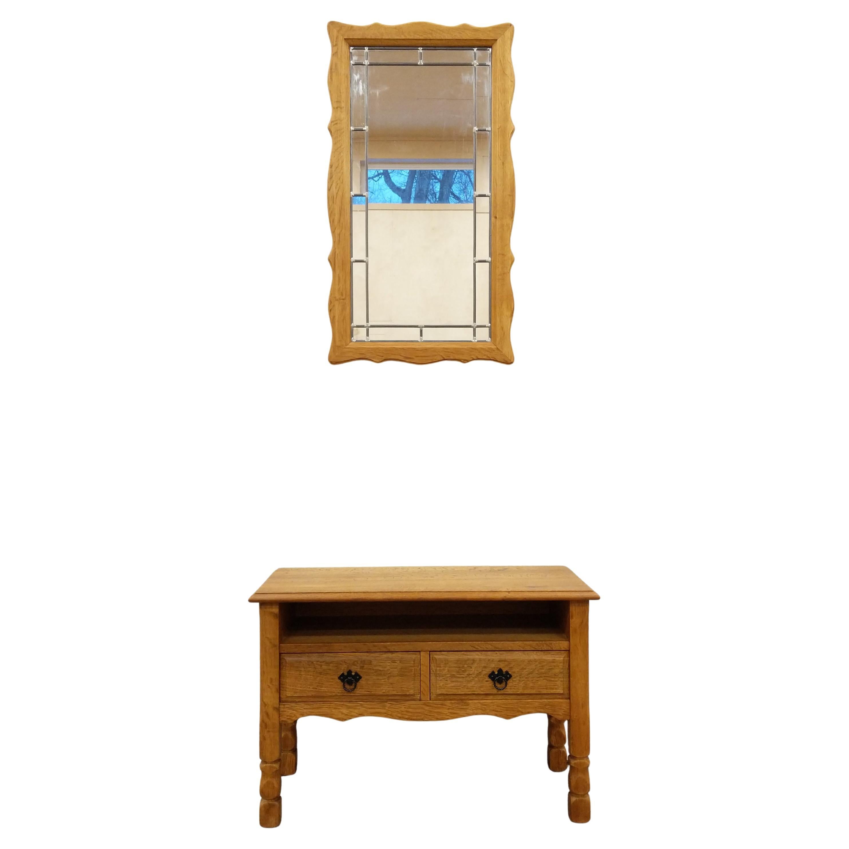 Vintage Danish Oak Entry Set For Sale