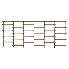 Meuble mural modulaire vintage en Oak danois par Poul Cadovius pour Cado, années 1960.
