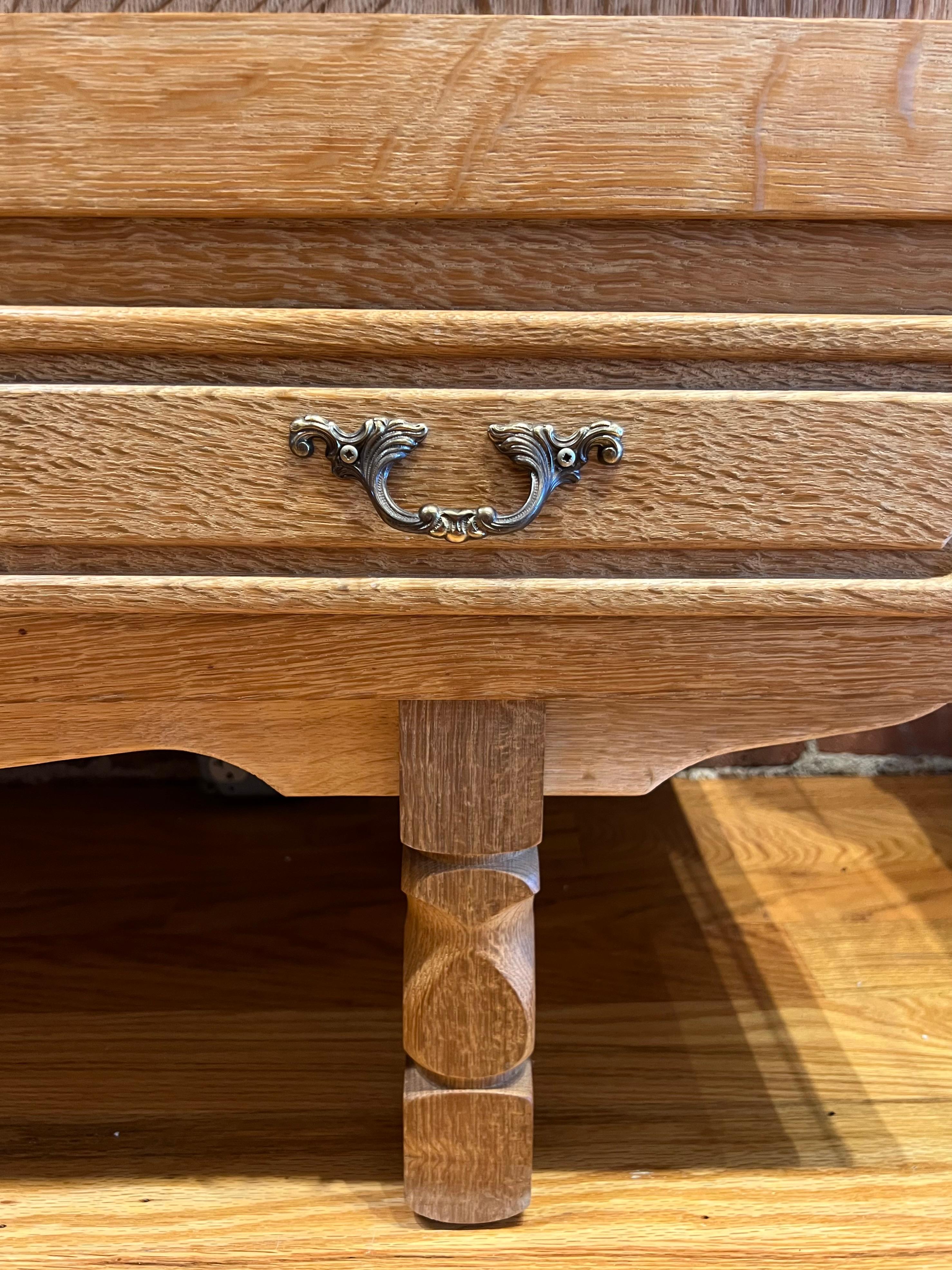 Late 20th Century Vintage Danish Oak Sideboard Attributed to Henning Kjaernulf, 1970s For Sale