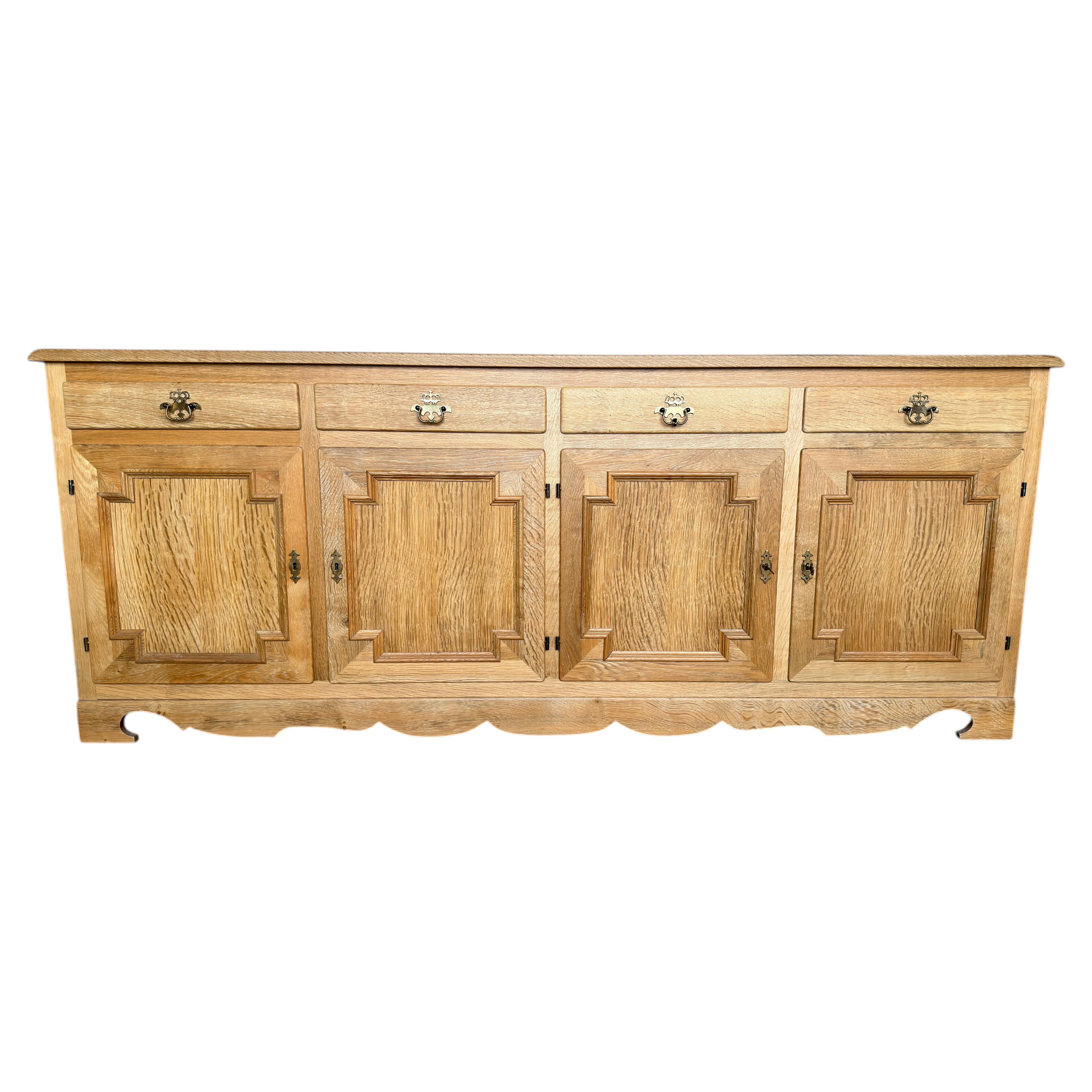 Vintage Danish Oak Sideboard by Hundstrup Møbelfabrik, Scandinavian Brutalist