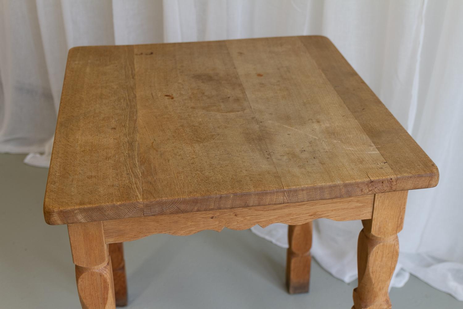 Vintage Danish Oak Table, 1960s. For Sale 8