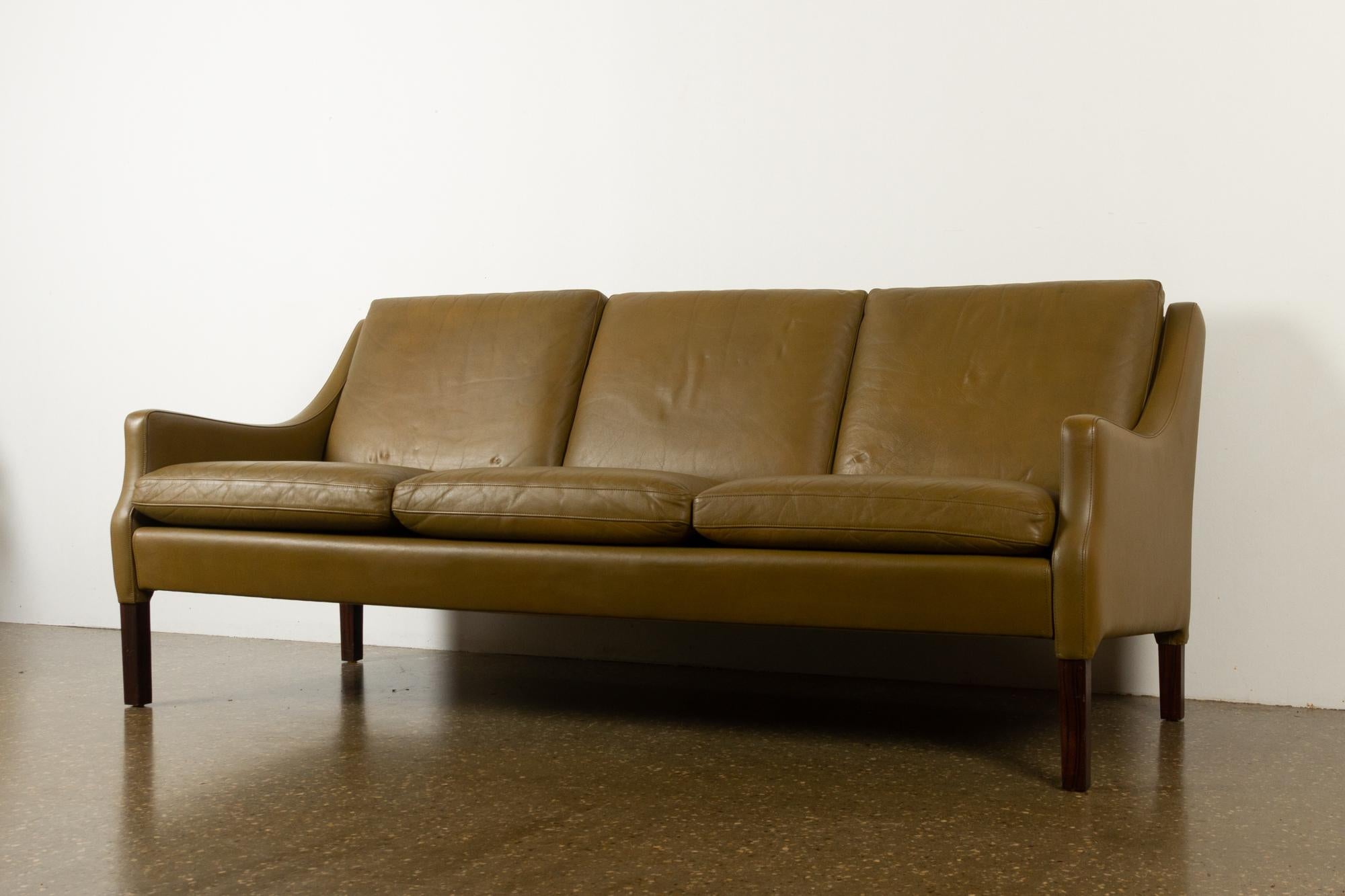 olive leather couch