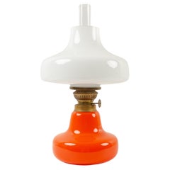 Vintage Danish Orange Oline Oil Lamp by Fog & Mørup, 1960s