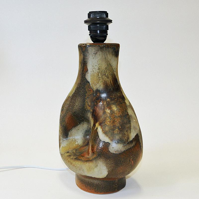Dänische organisch geformte Vintage-Tischlampe aus Keramik von Axella, 1960er Jahre (Mitte des 20. Jahrhunderts) im Angebot