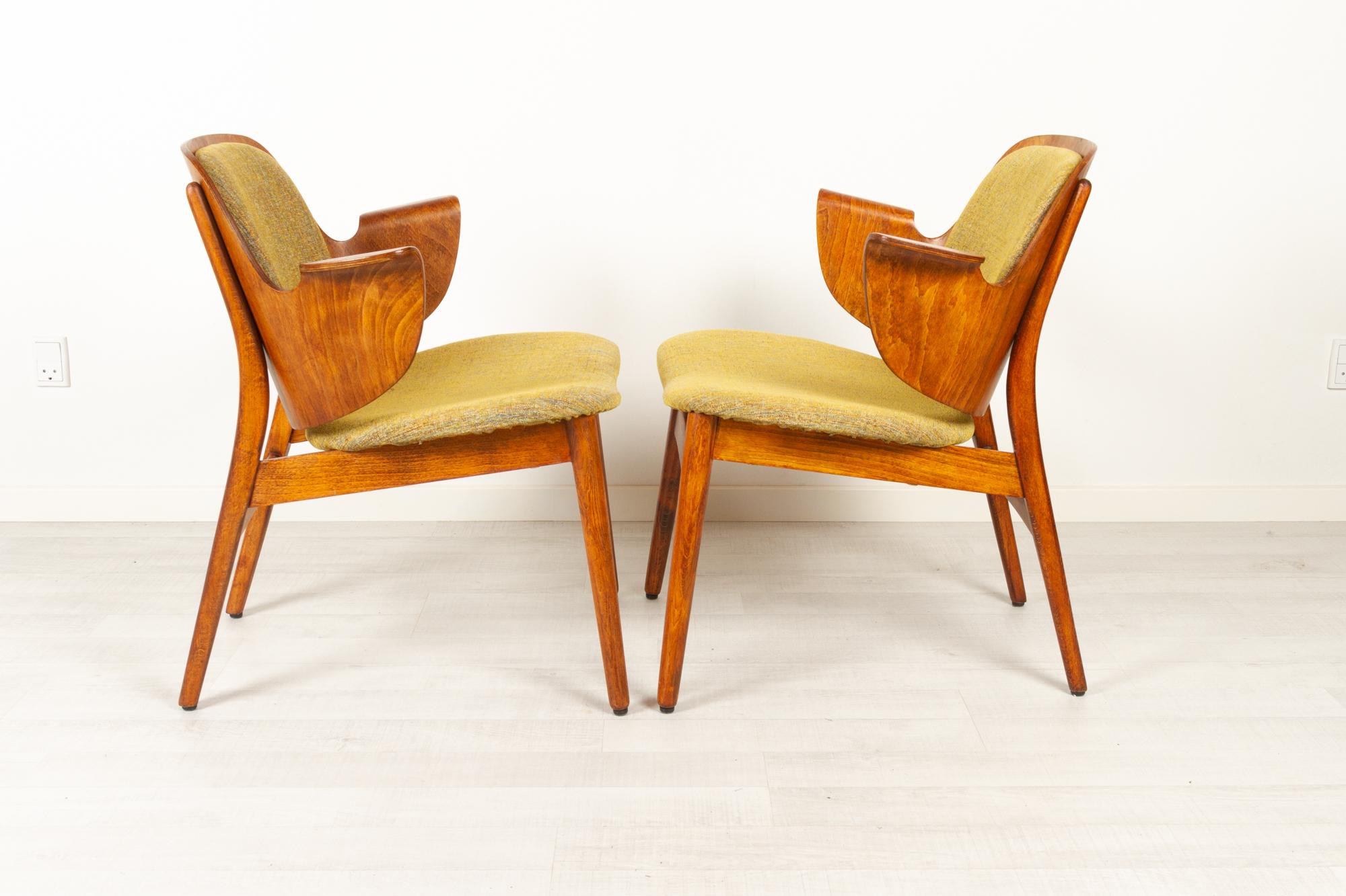 Vintage Danish Pair of Armchairs by Hans Olsen for Bramin, 1960s In Good Condition In Asaa, DK