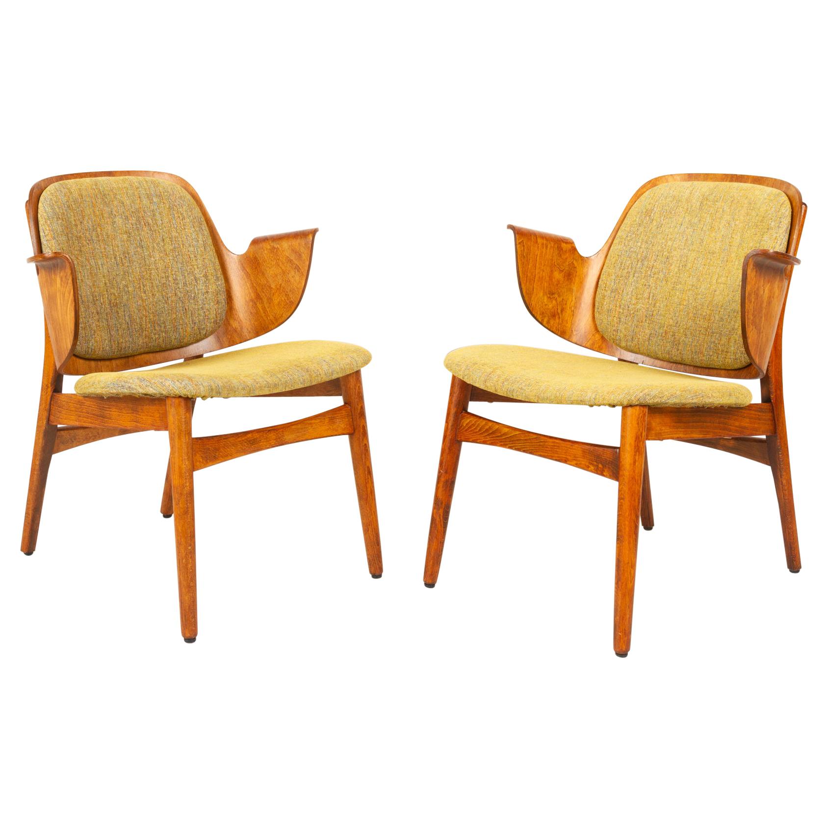 Vintage Danish Pair of Armchairs by Hans Olsen for Bramin, 1960s