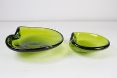 Coppia di ciotole in vetro danese vintage di Per Lütken, anni '50, Set di 2