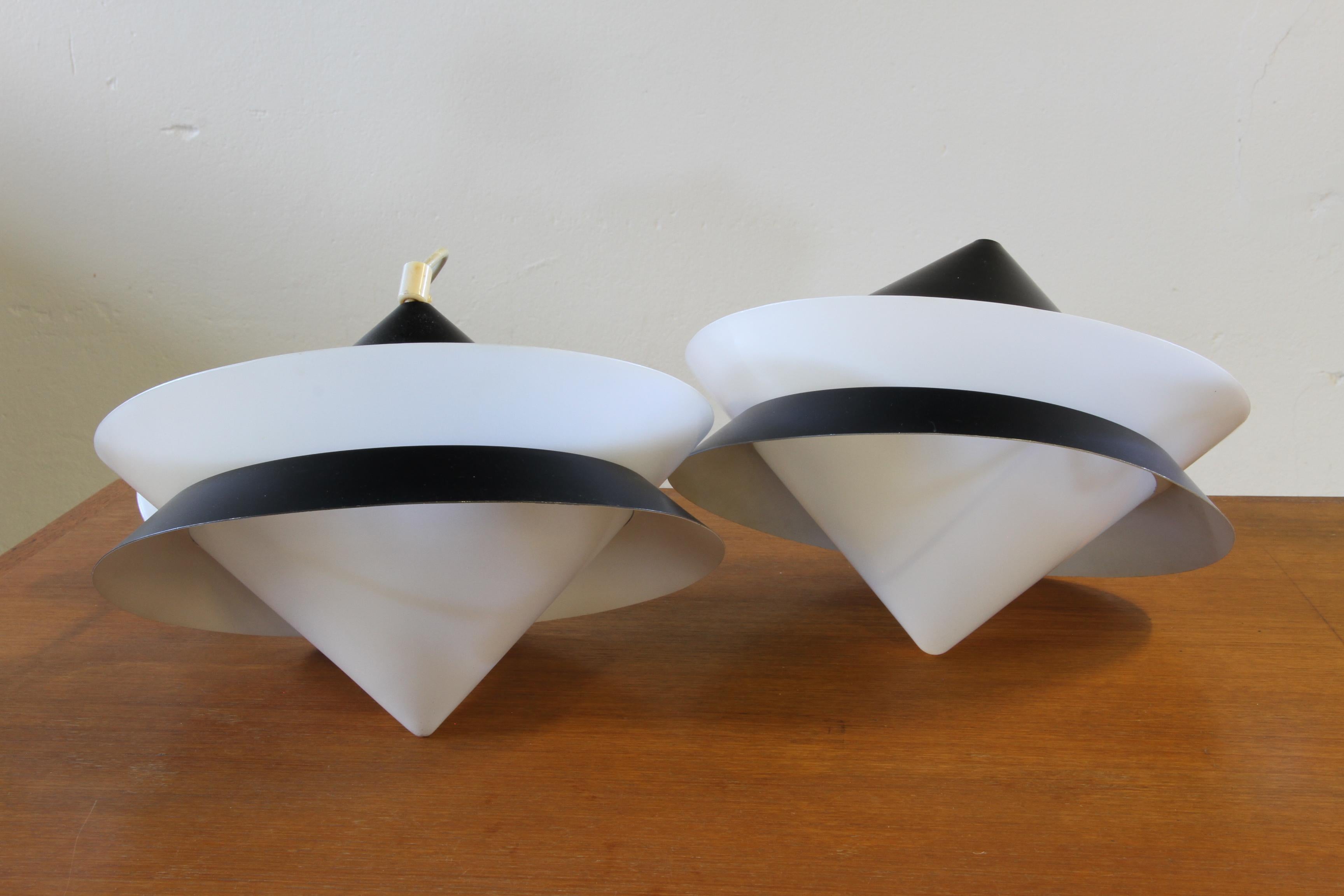 Vintage Danish Pendant Lamps from Fog & Morup, Bent Bille, 1950s Denmark For Sale 6