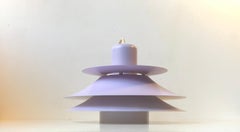 Vintage Danish Pink Pendant Lamp from Jeka, 1970s
