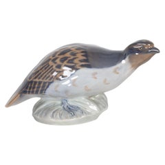 Figurita de porcelana danesa vintage Perdiz de Royal Copenhagen, años 80