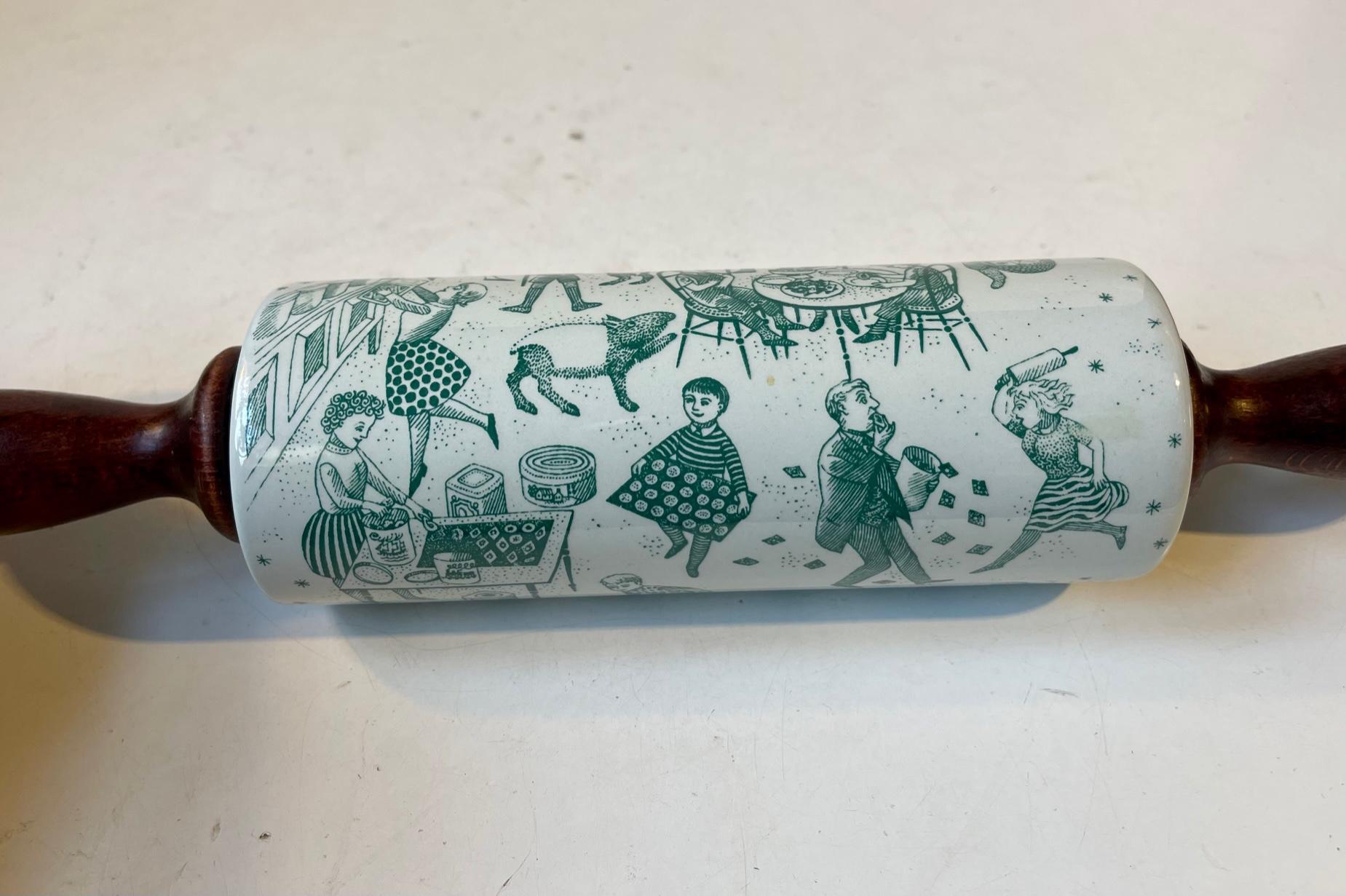 Vintage Danish Porcelain Rolling Pin by Høyrup for Nymølle, 1960s For Sale 1