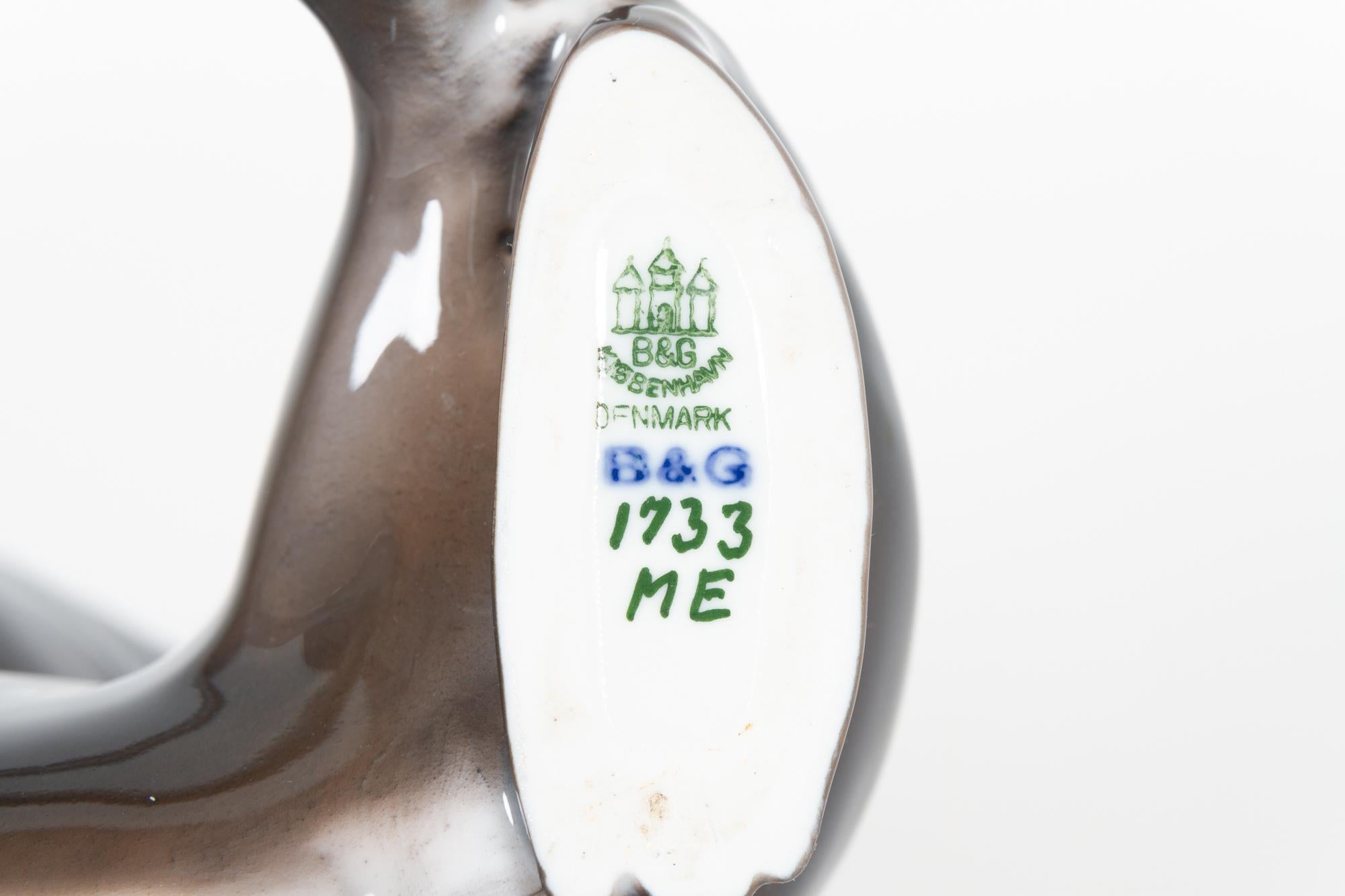 Figurine de lion de mer vintage en porcelaine danoise par Bing & Grøndahl  en vente 5