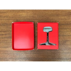 Presse-papiers chromés vintage des chemins de fer danois du DSB, années 1980