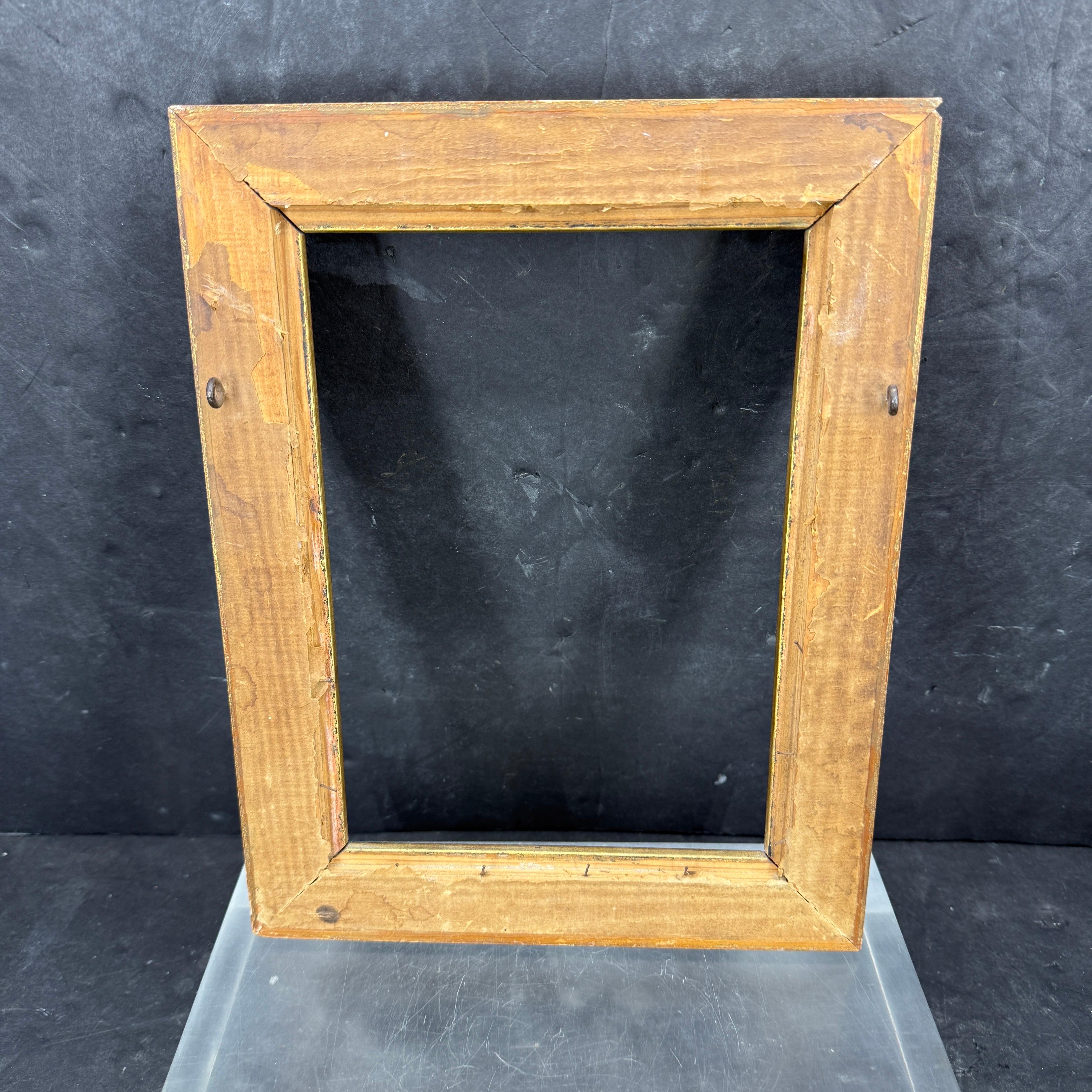 Cornice danese rettangolare d'epoca in Wood Wood dorata e oro in vendita 4
