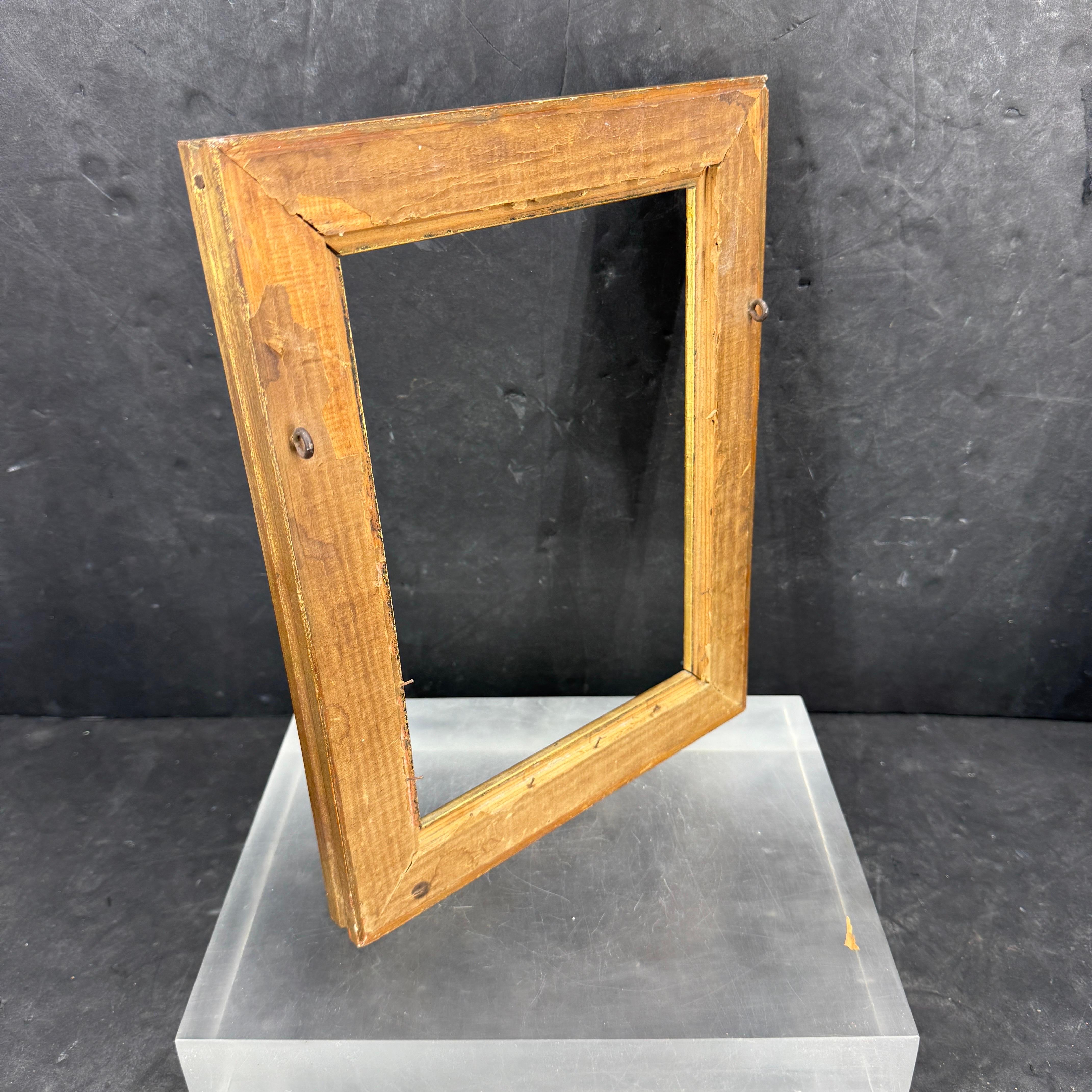 Cornice danese rettangolare d'epoca in Wood Wood dorata e oro in vendita 5