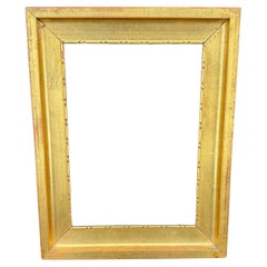 Antique Danish Rectangular Wood Gilt Gold Art Frame