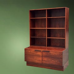 Vintage danish Rio rosewood bookcase designed by IB Kofod Larsen in the 60s