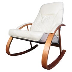 Retro Danish Rocker by Unico in Teak and Leather