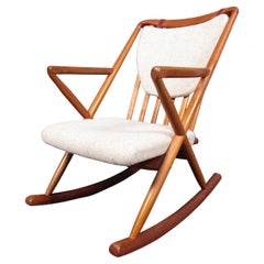 Vintage Danish Rocking Chair in the Style of Benny Linden