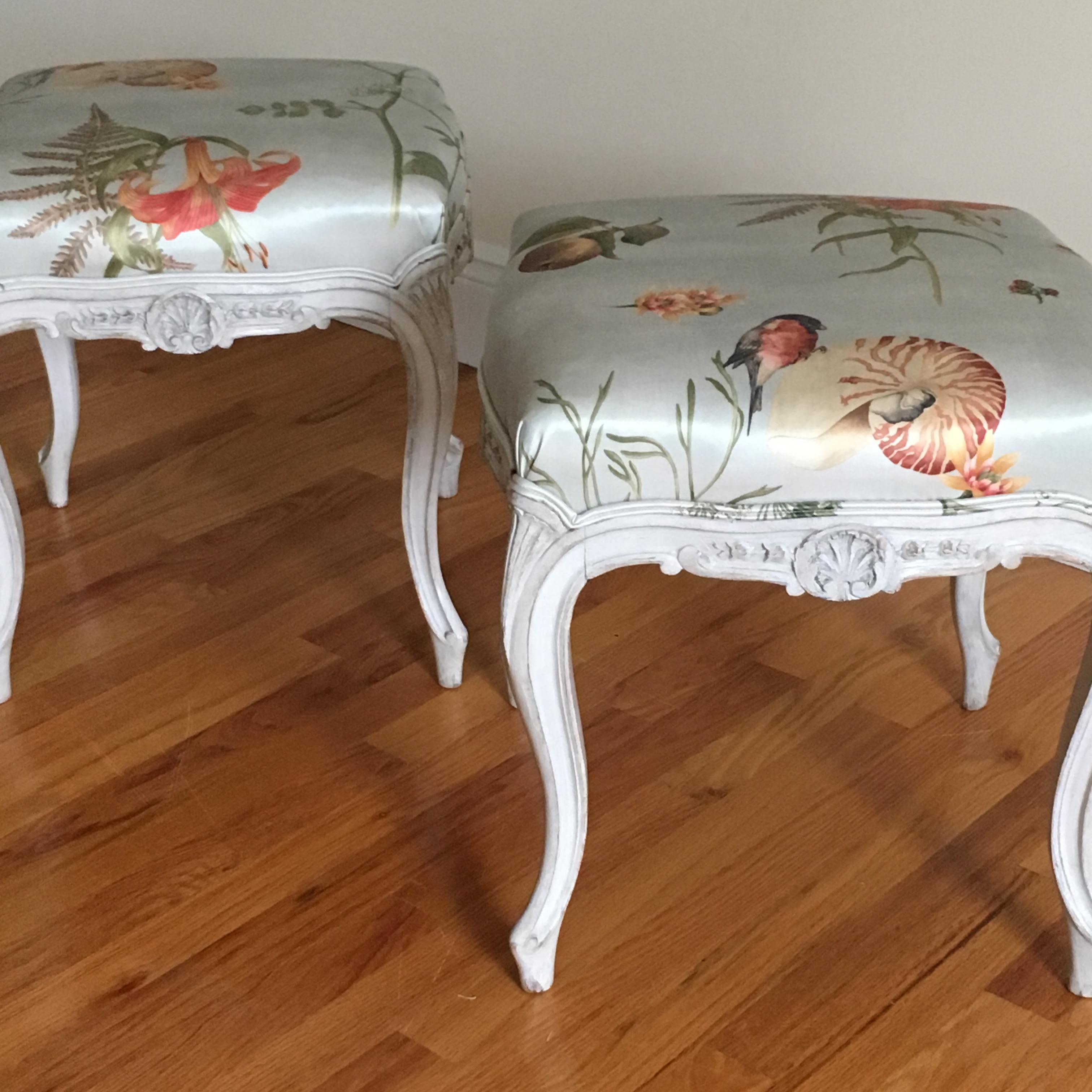 Vintage Danish Rococo Style Tabourets 3