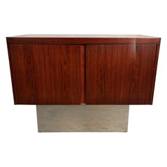 Buffet vintage danois en palissandre et chrome