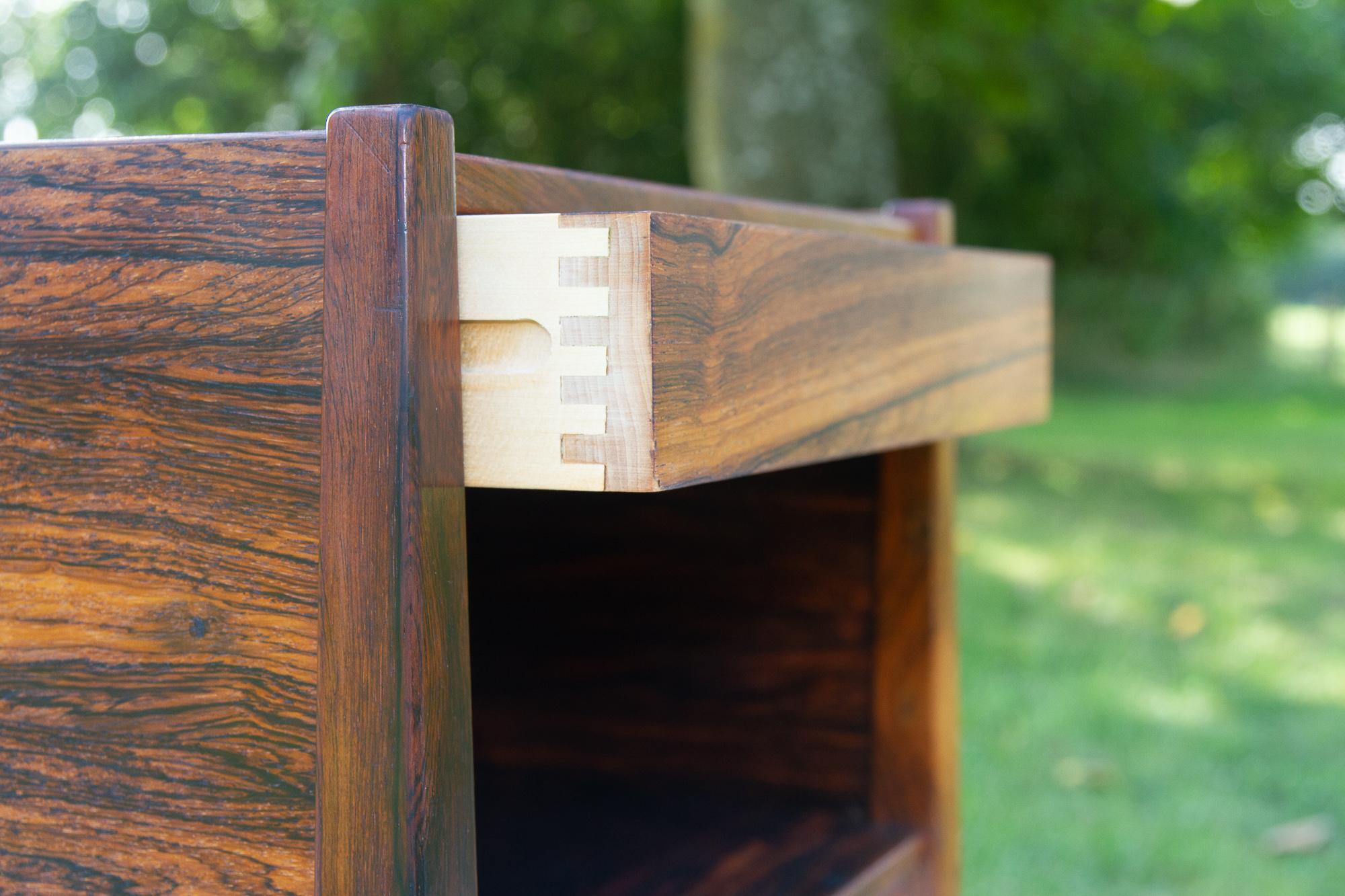 Mid-20th Century Vintage Danish Rosewood Bedside Table 1960s