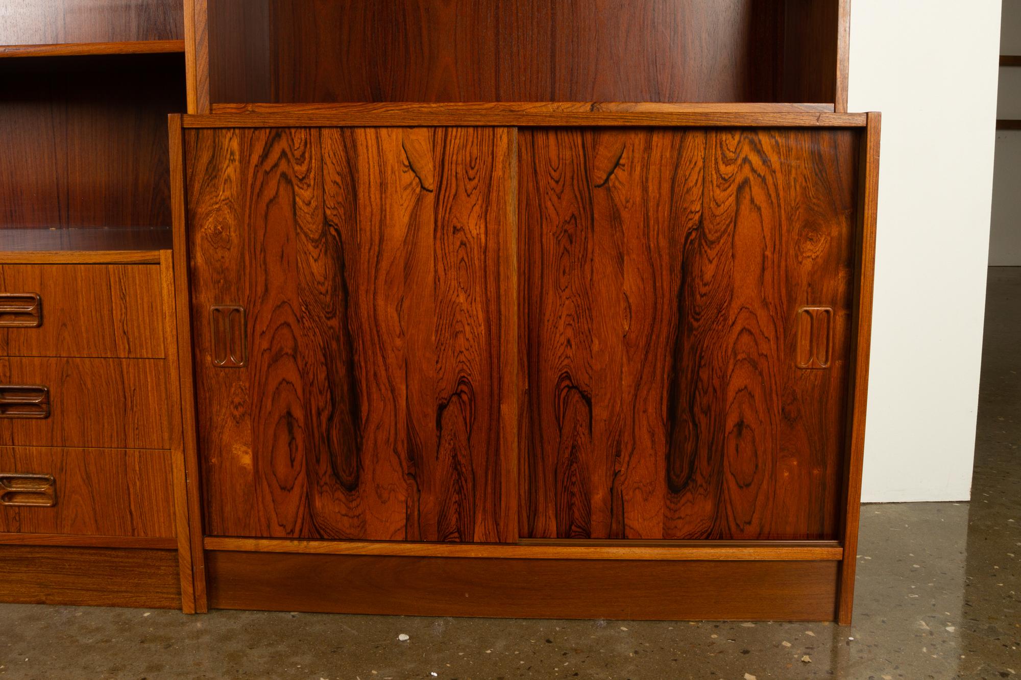 Mid-Century Modern Vintage Danish Rosewood Bookcase, 1960s