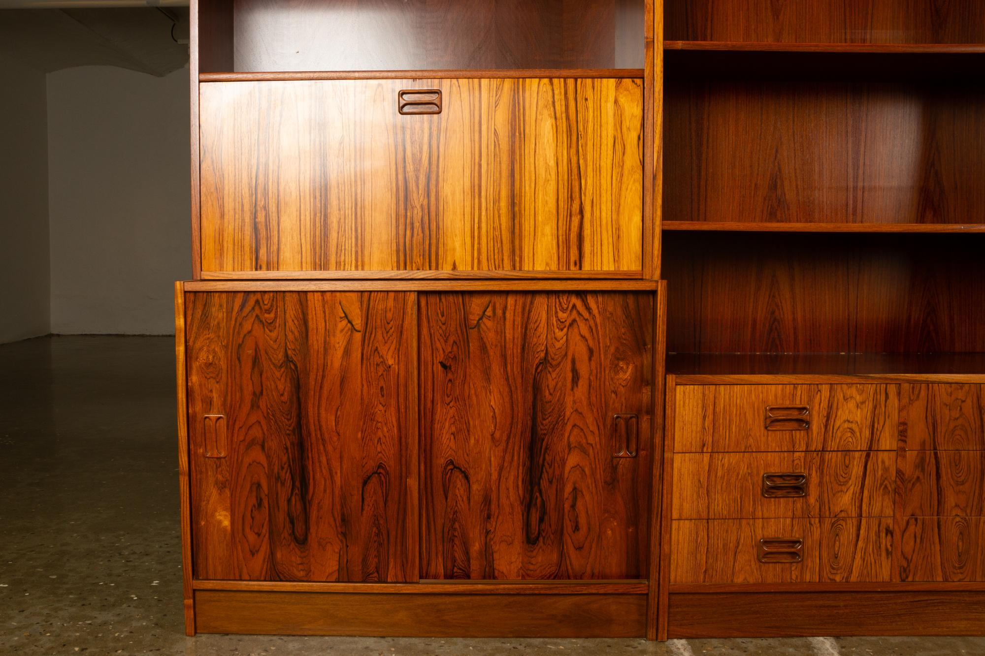 Vintage Danish Rosewood Bookcase, 1960s In Good Condition In Asaa, DK