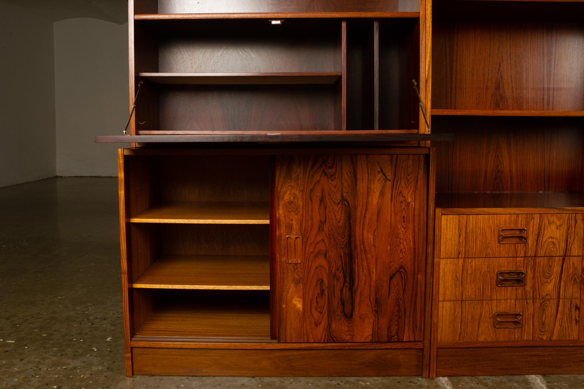 Mid-20th Century Vintage Danish Rosewood Bookcase, 1960s