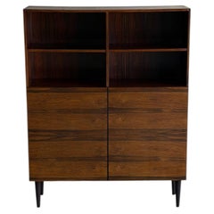 Vintage Danish Rosewood Bookcase Cabinet Scandinavian MCM Display Cabinet